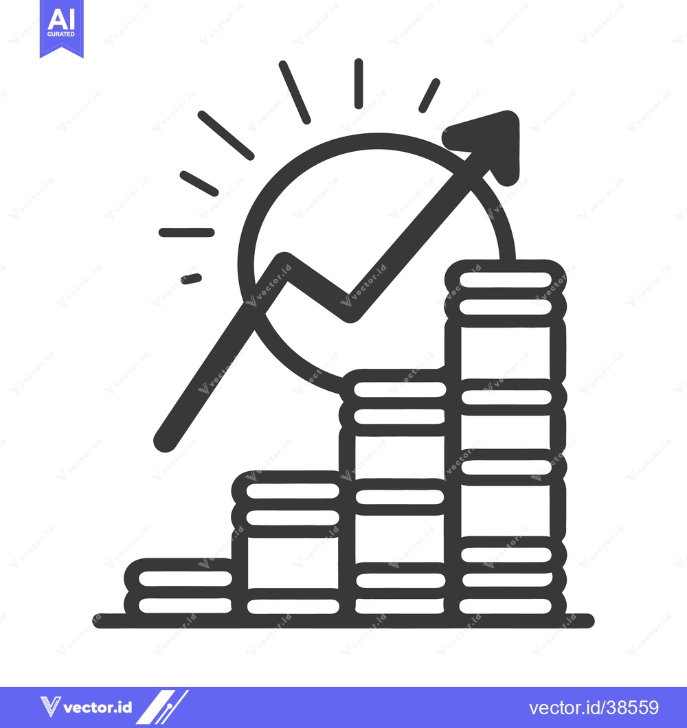 Premium Vector of A simple illustration depicts growth and increasing financial progress