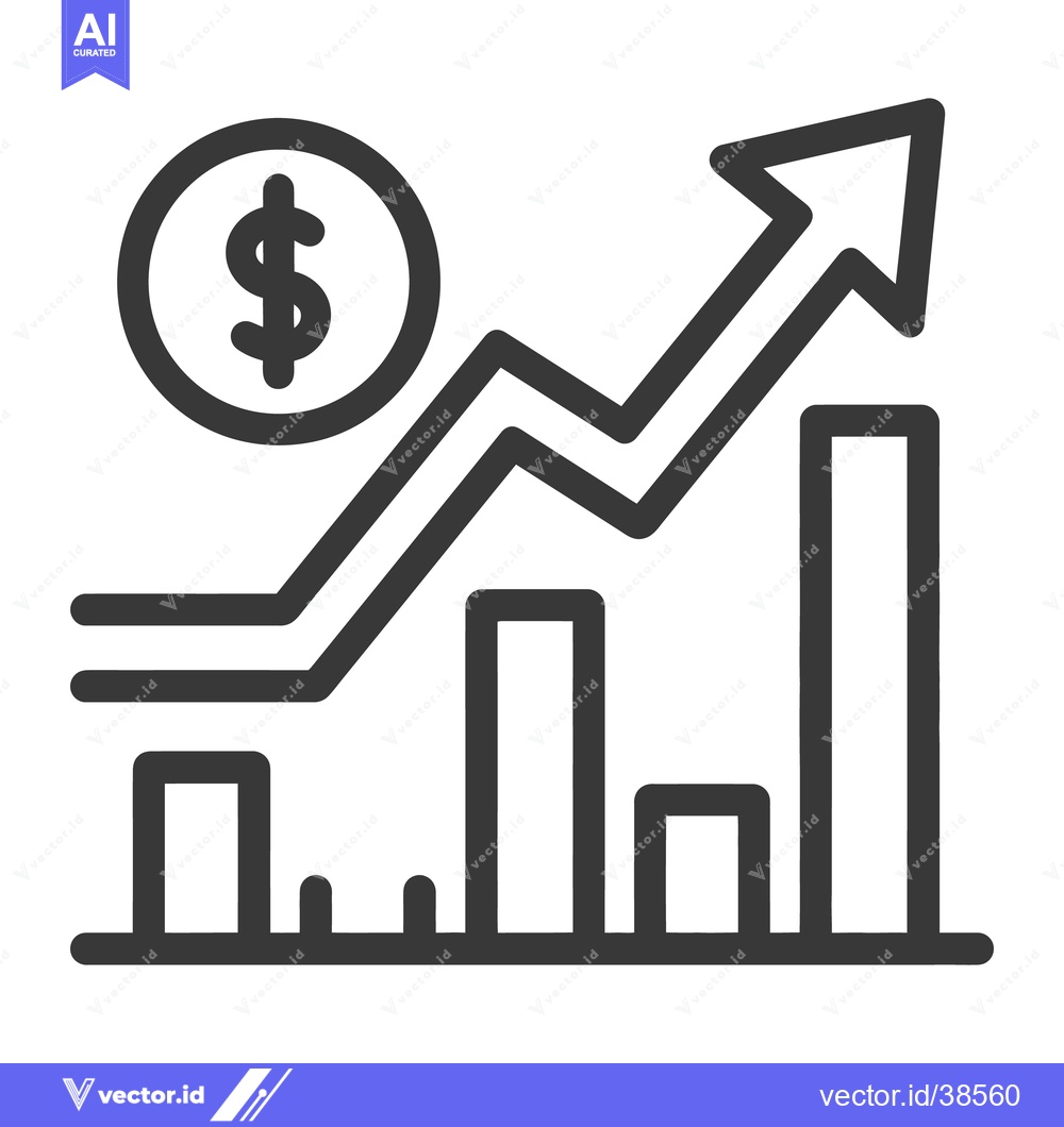 Premium Vector dari Financial data is trending upward representing positive growth and gai
