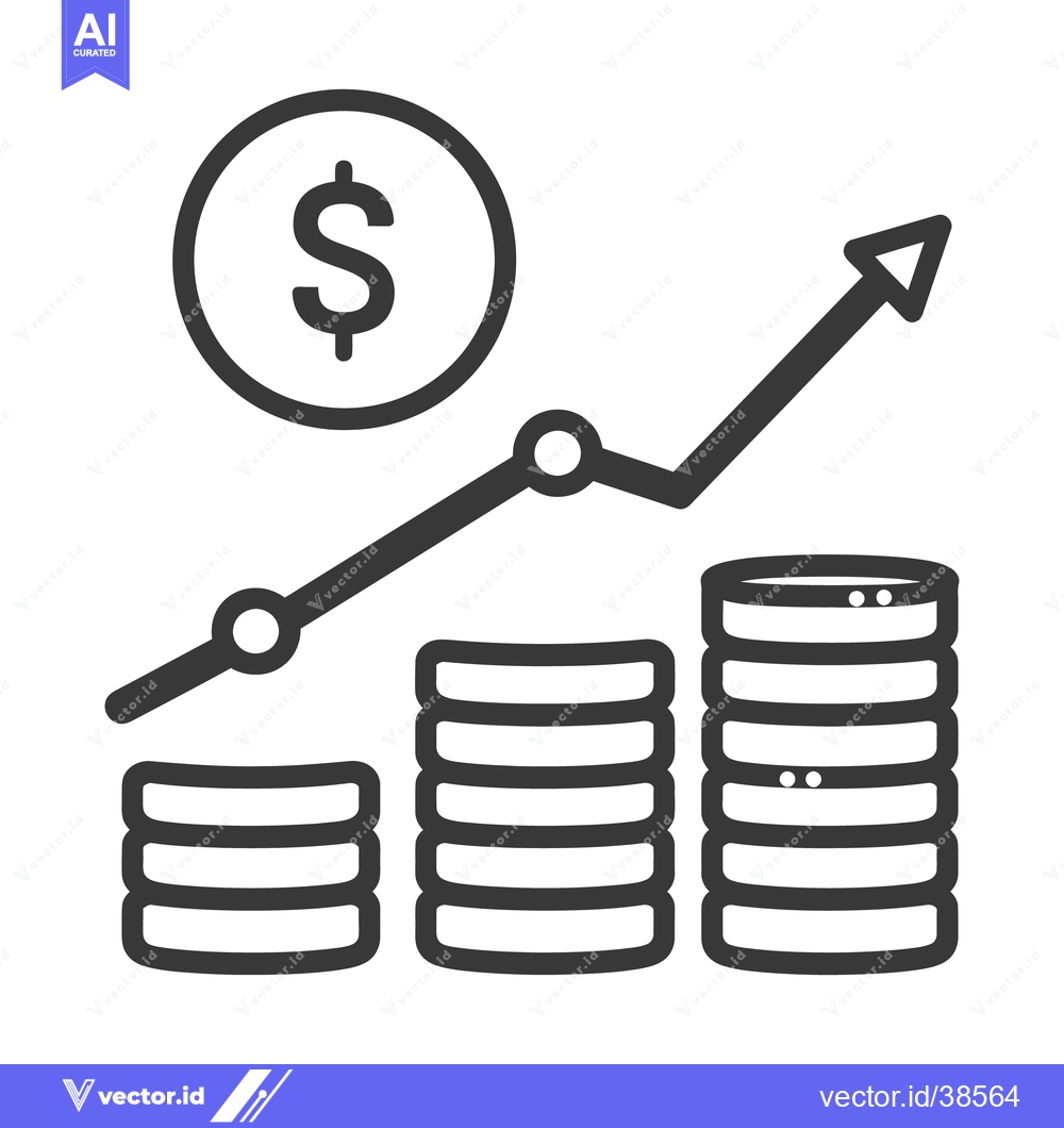 Premium Vector of Financial investment growth represented with money symbols and an upwa