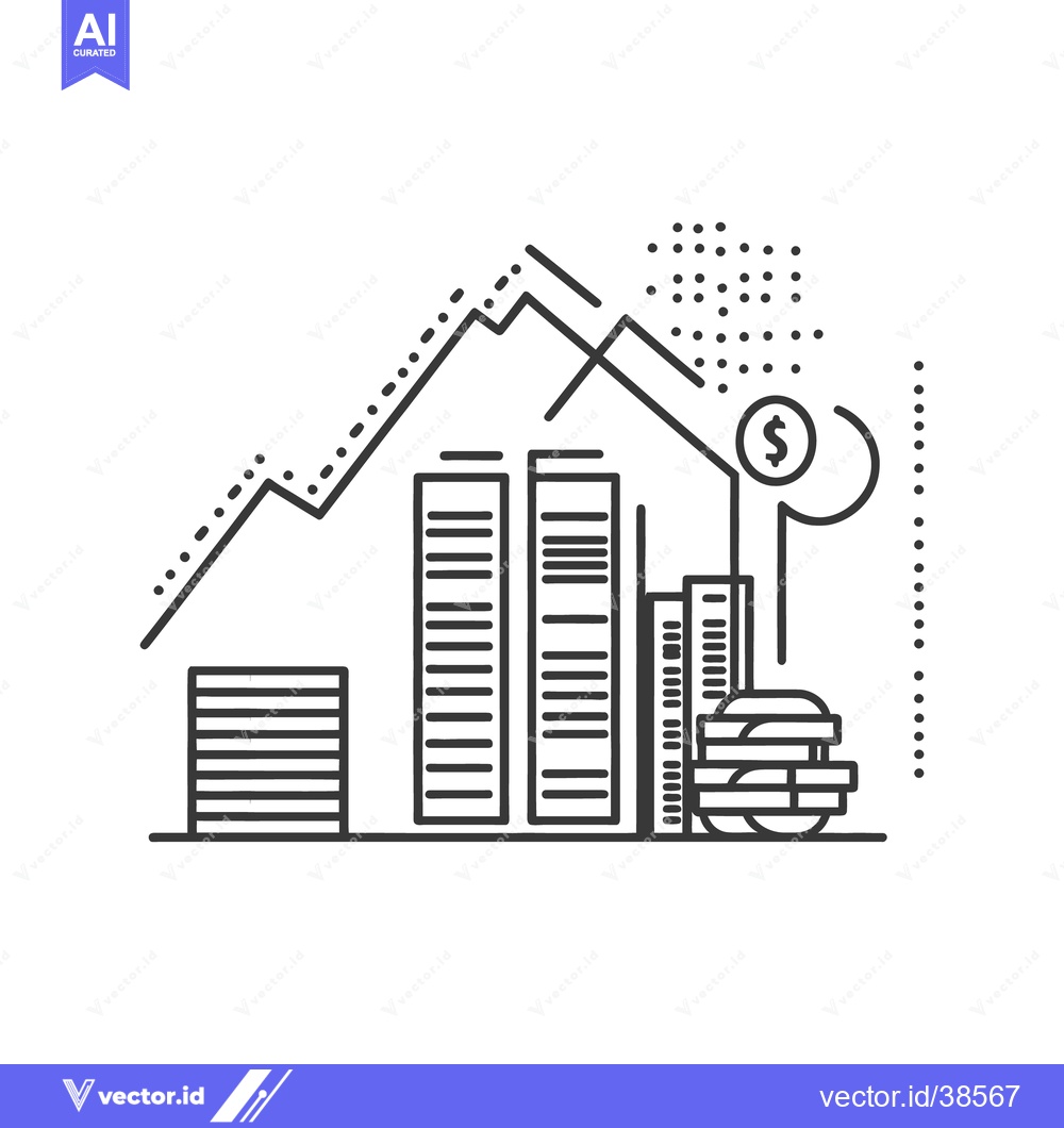 Premium Vector of Financial investment growth depicted with charts and monetary symbols