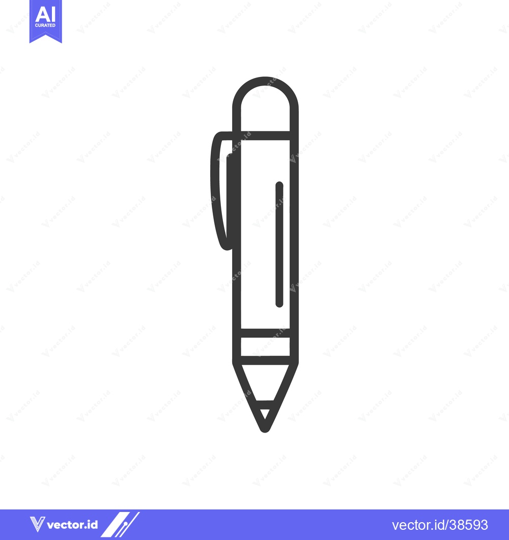 Premium Vector dari A simple lined vector illustration of a writing pen