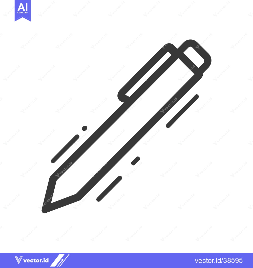 Premium Vector of A simple illustrated image depicting a writing instrument and design