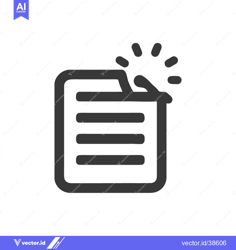 Premium Vector dari Creative Writing Icon: Document with Pen and Sparkles, Black and White