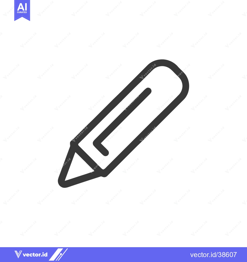 Premium Vector dari Minimalist Pencil Icon: Sleek Design for Creative Projects, Black Outl