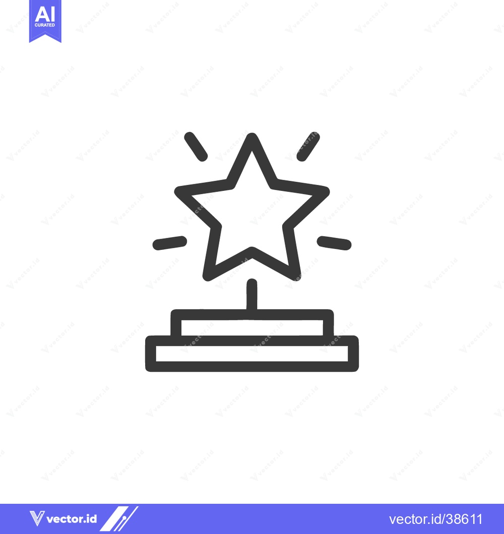Premium Vector dari Minimalist Star Award Icon: Achievement, Success, Recognition Symbol