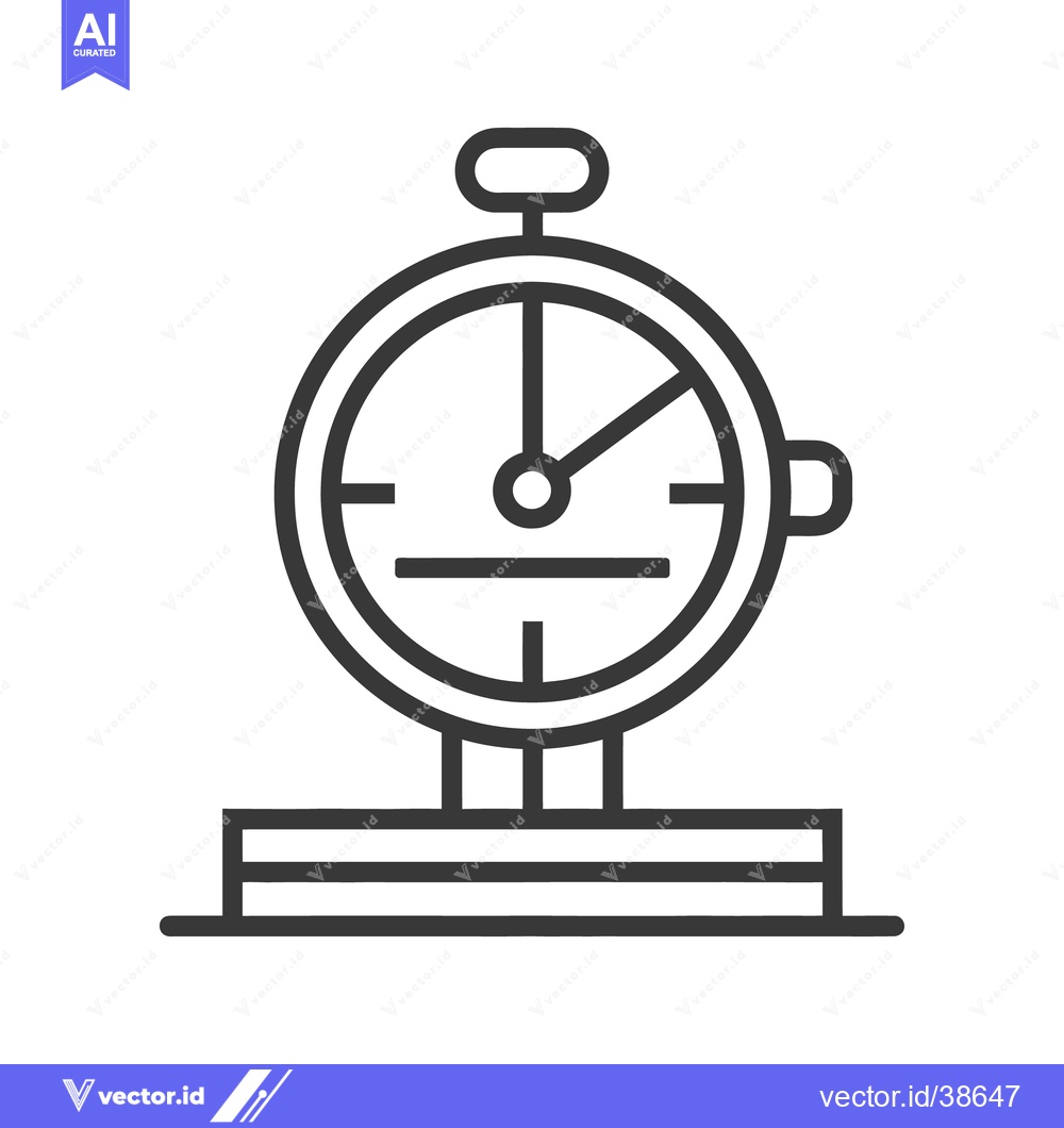 Premium Vector dari A simple black line drawing of a mechanical stopwatch