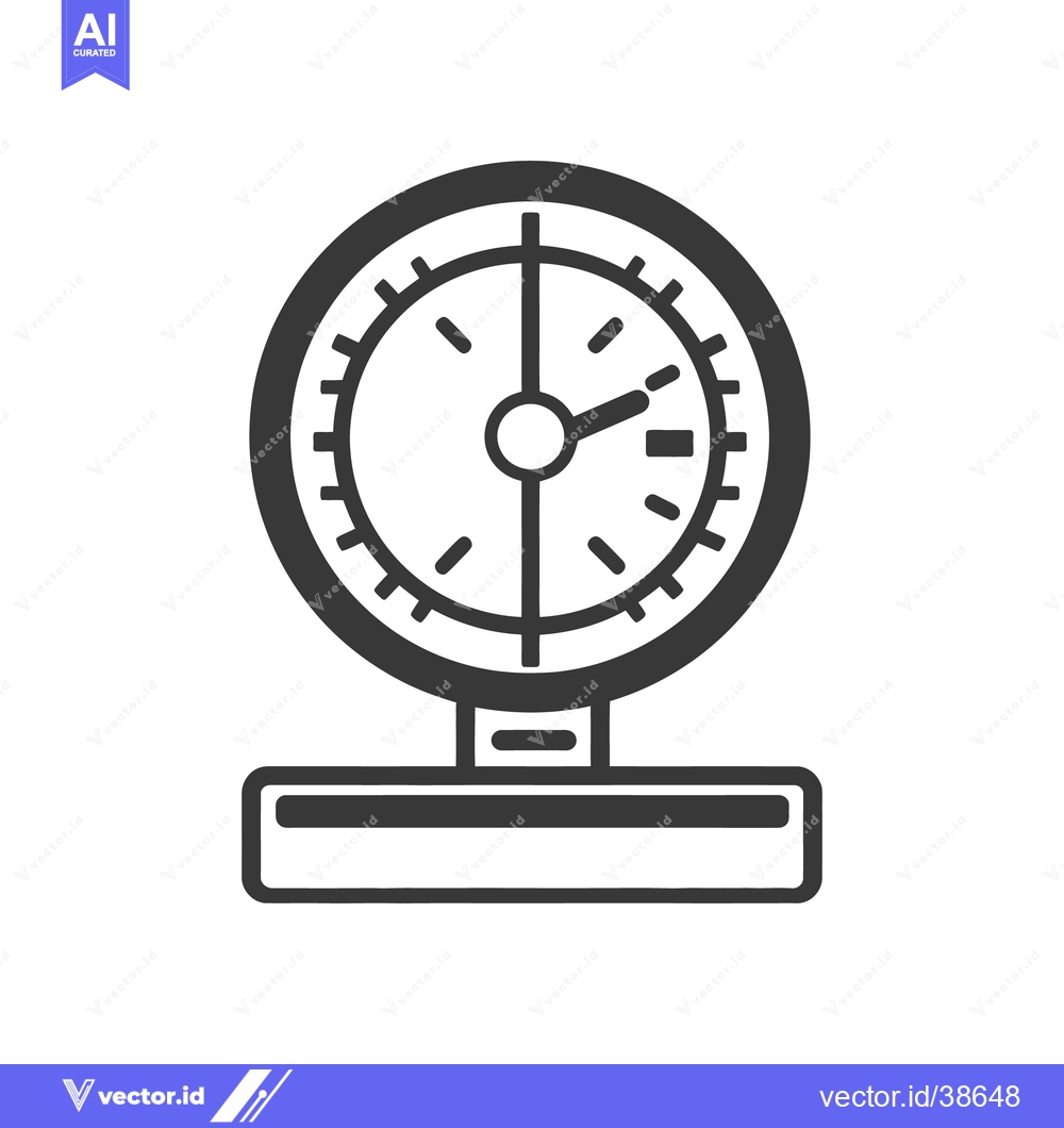 Premium Vector of A graphic illustration of a gauge with time markers showing the hour