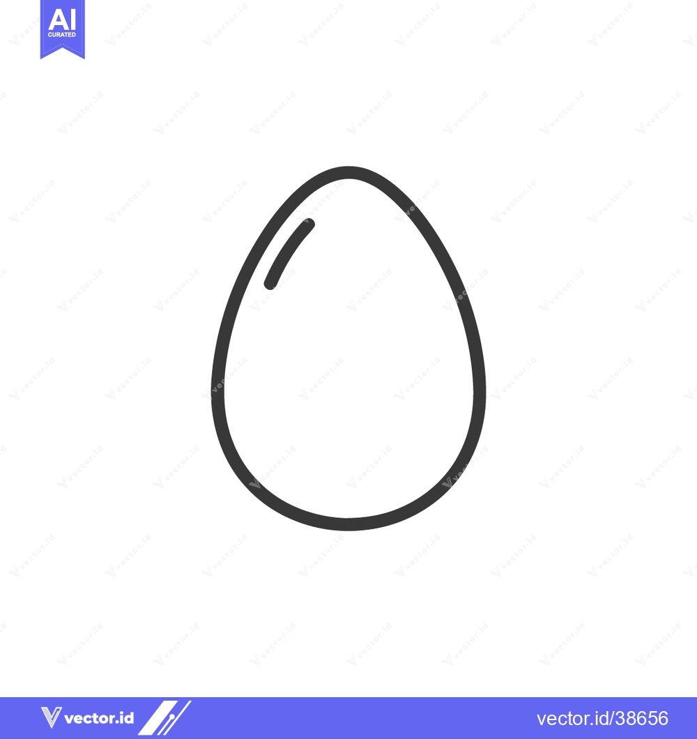Premium Vector dari Minimalist Egg Outline: Simple, Clean, and Modern Food Icon Design