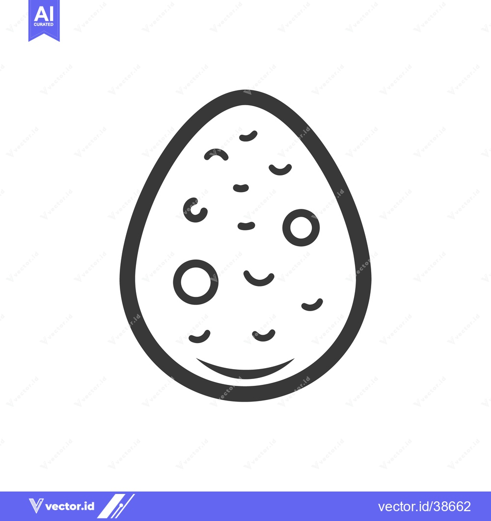 Premium Vector dari The abstract image of an egg with different shaped indentations