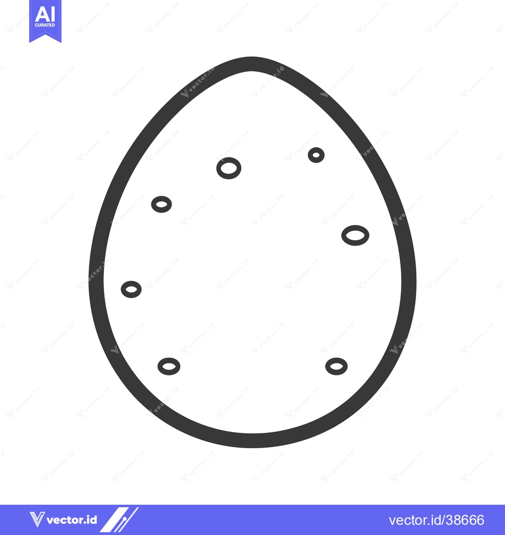 Premium Vector dari A simple black outlined oval shape with small circles on it