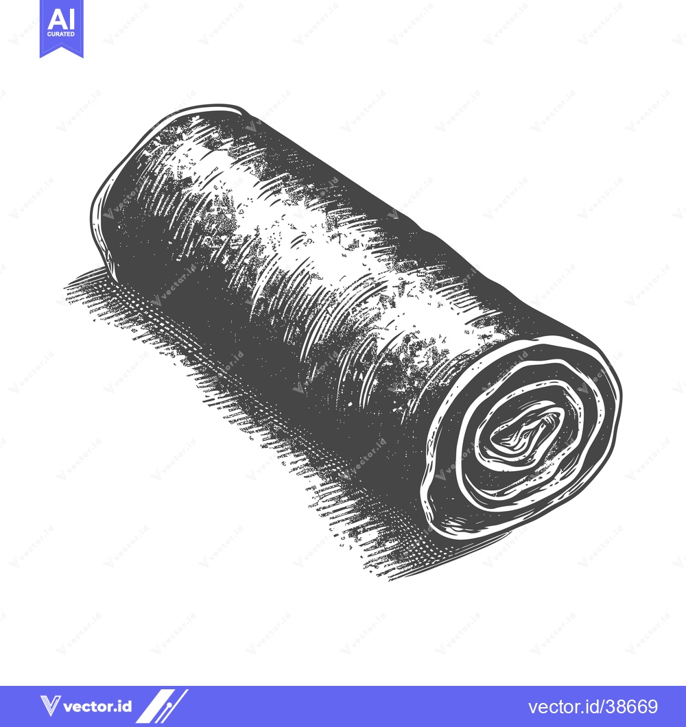 Premium Vector of Rolled Pastry Dessert A Sweet Treat Illustration
