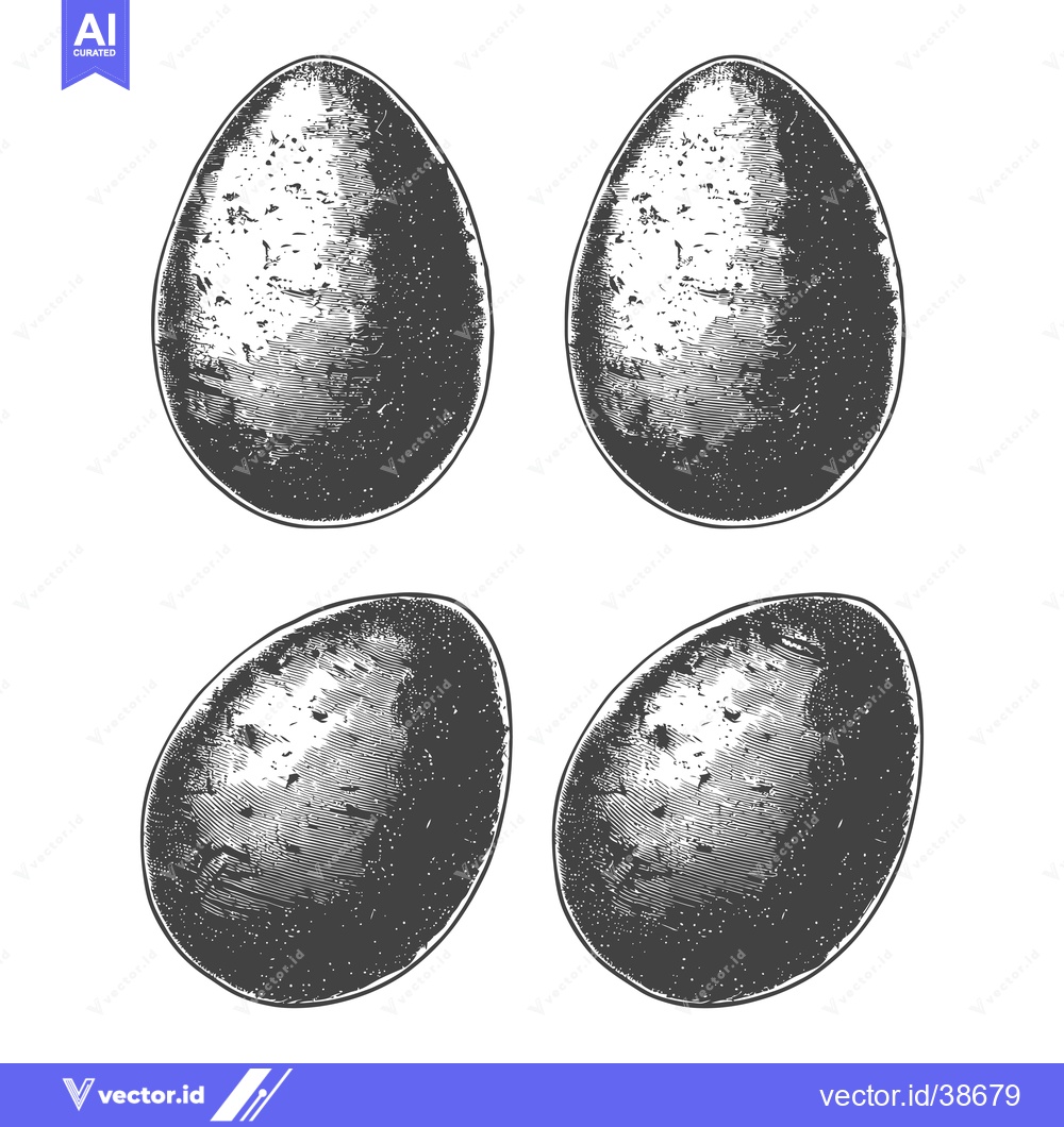 Premium Vector of Four Detailed Engravings of Bird Eggs Displayed