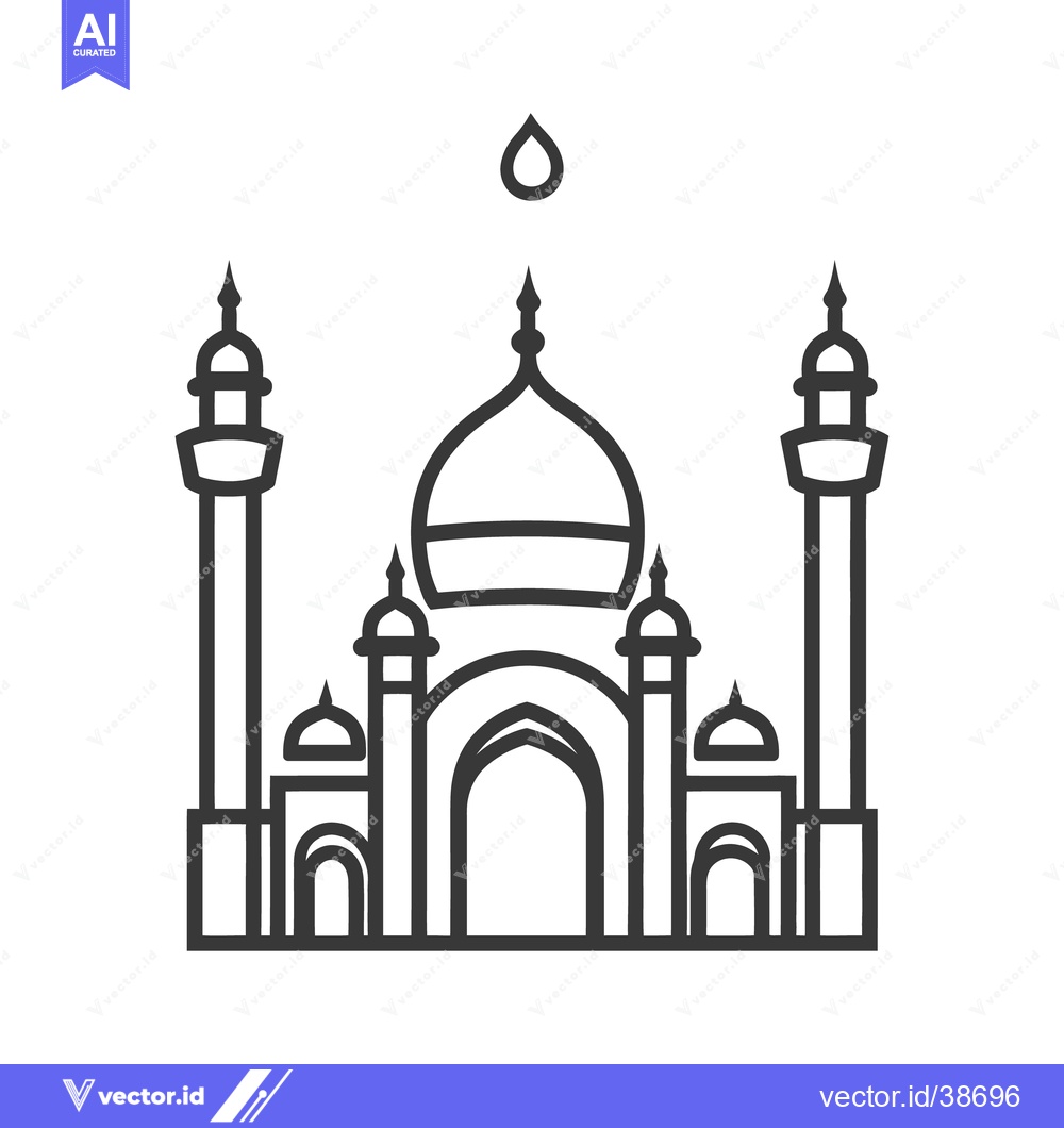 Premium Vector dari A simplified graphic depiction of an iconic building structure