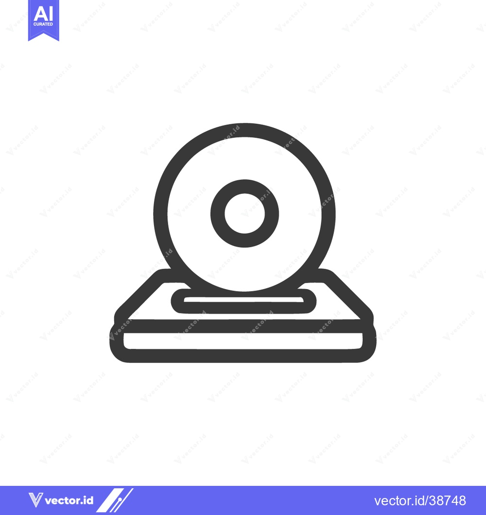 Premium Vector of Minimalist Webcam Icon: Clean Line Art for Digital Communication