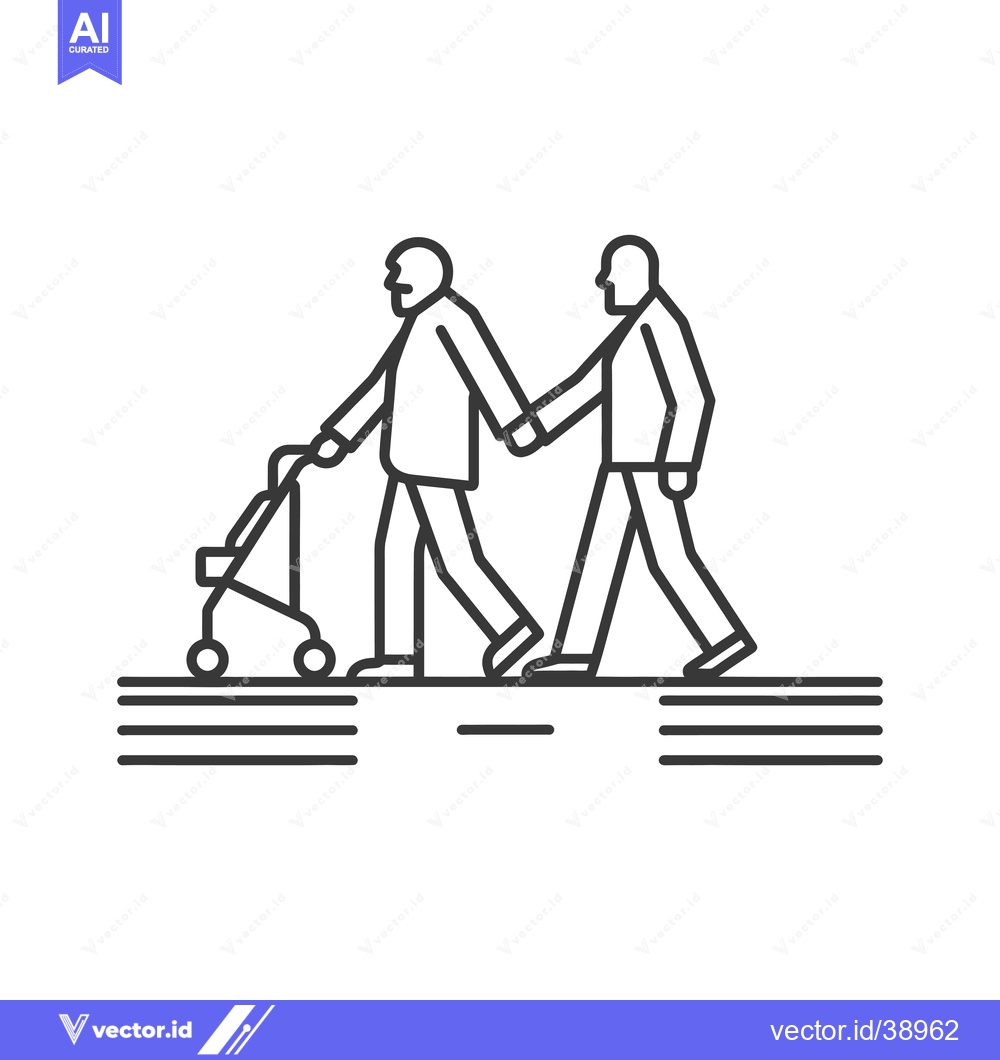Premium Vector dari Elderly man walking with assistance using a walker