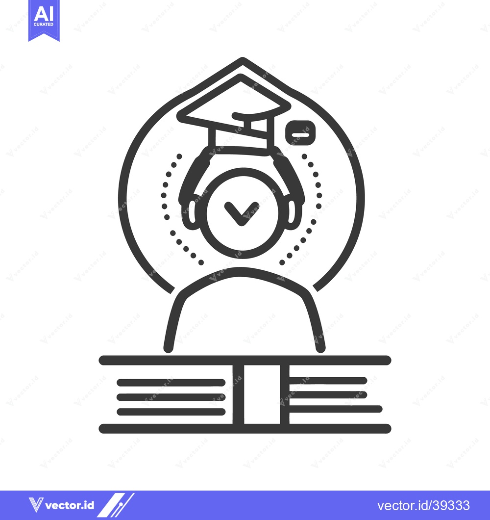 Premium Vector of Illustration depicting online education and distance learning