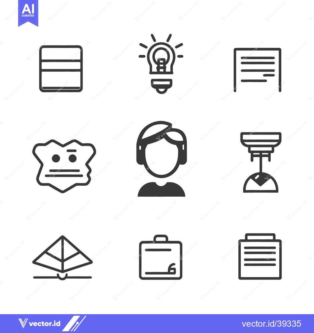 Premium Vector dari Collection of Simple Iconographic Symbols Depicting Various Everyday O