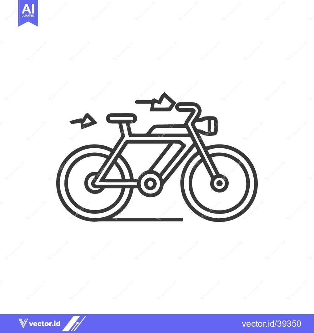 Premium Vector of Minimalist Bicycle Icon: Clean Line Art for Transportation and Eco-Fri