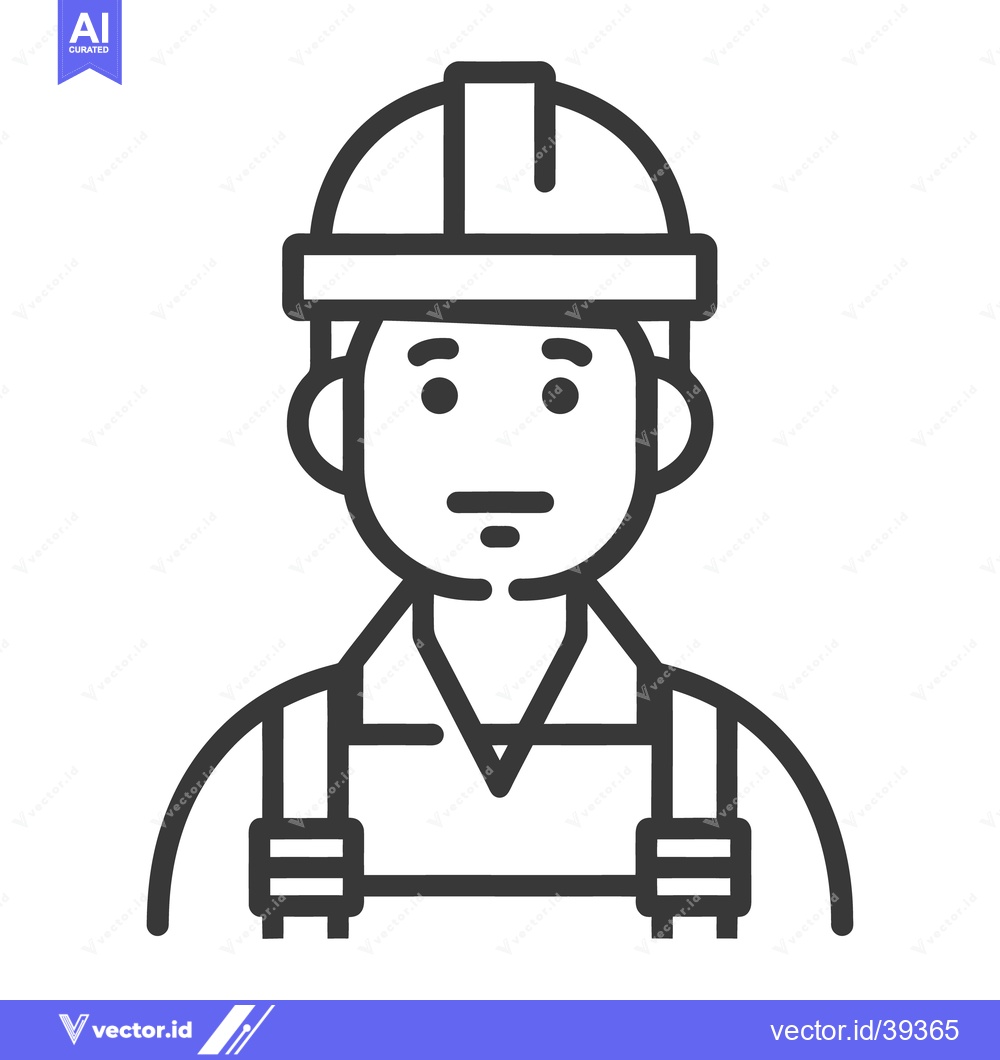 Premium Vector of Illustration of a person wearing protective safety equipment and a hel