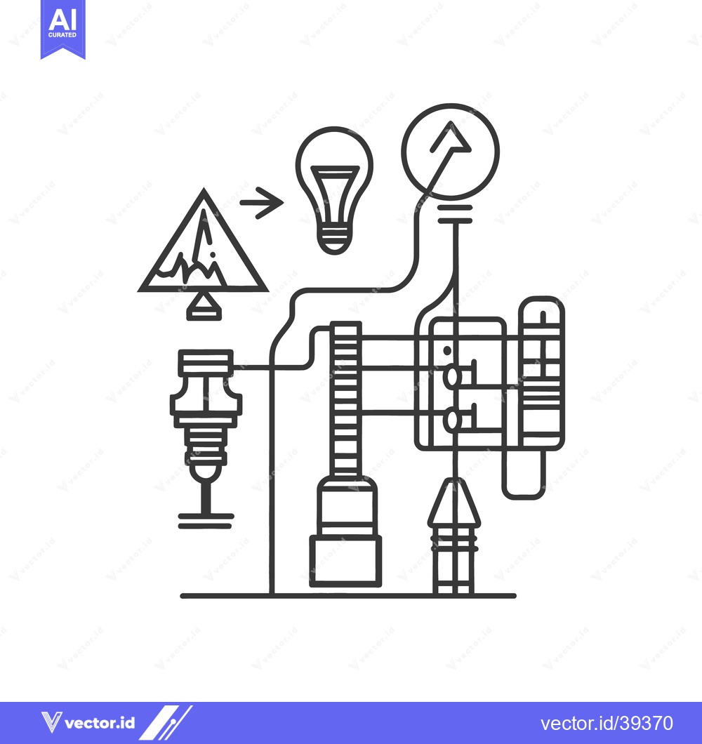 Premium Vector dari Simplified illustration depicting the flow of electricity and electric