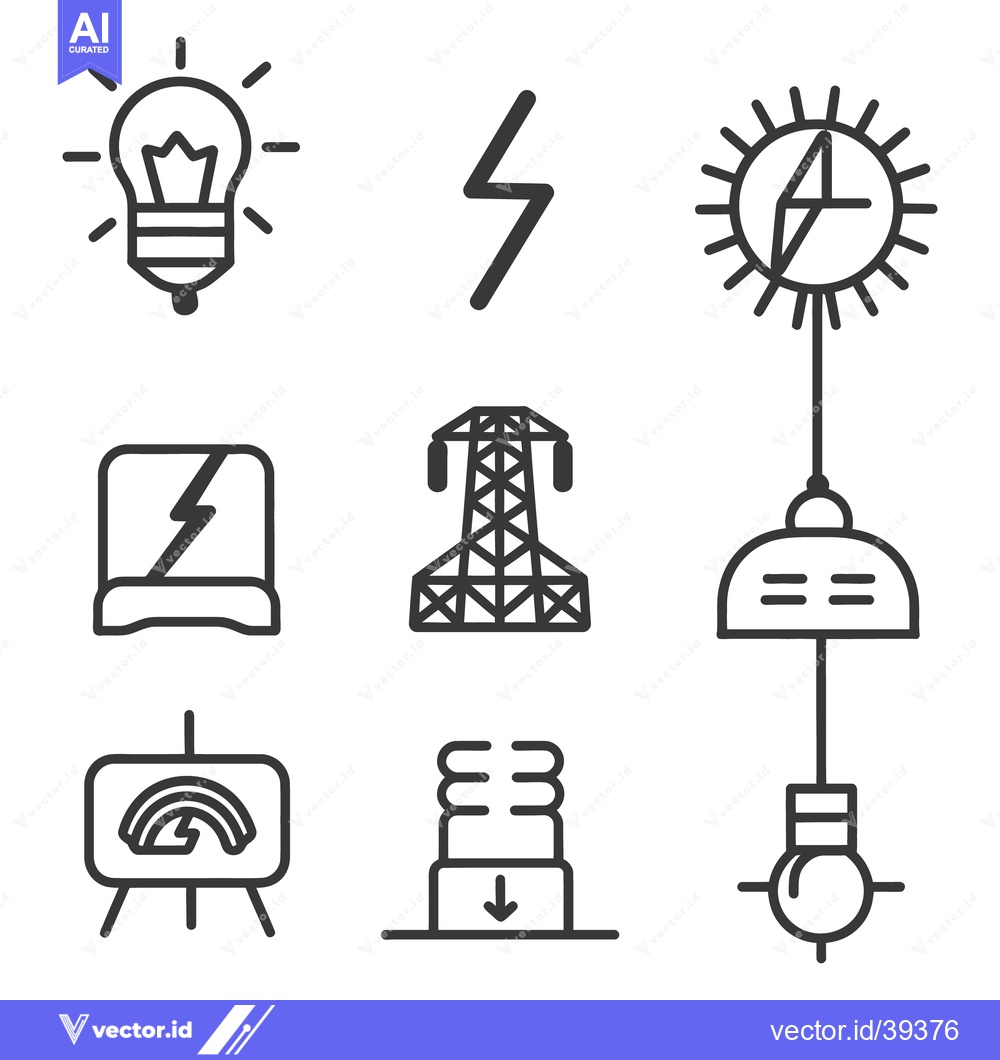 Premium Vector dari Various illustrations of different elements and components of electric