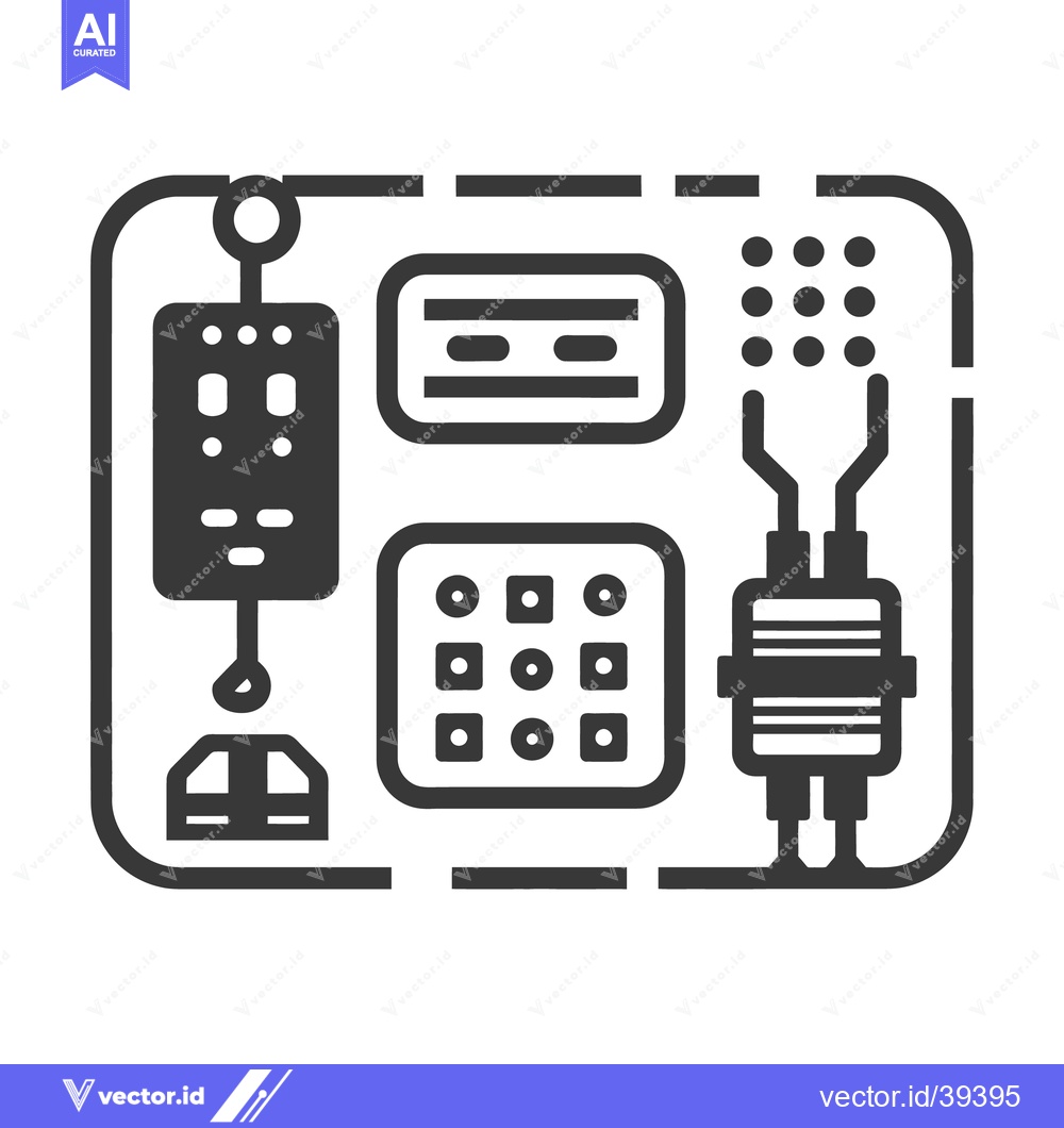 Premium Vector dari An illustrated depiction of an electronic control panel design