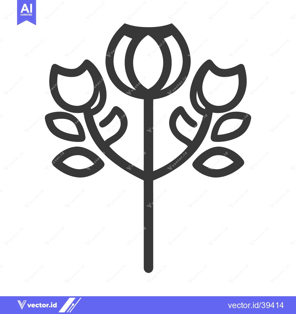 Premium Vector of A stylized illustration featuring floral elements and elegant symmetry