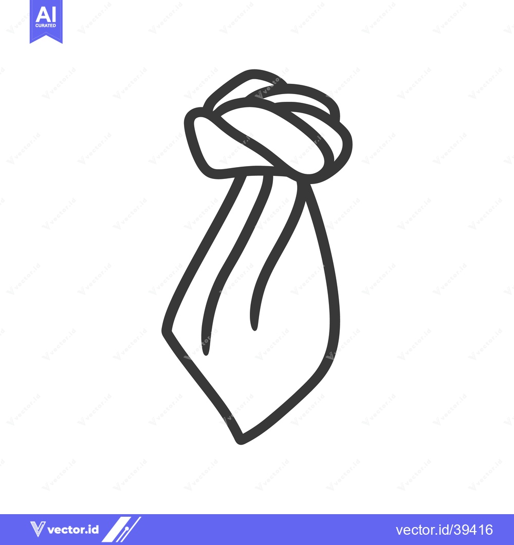 Premium Vector dari An illustrated outline of a scarf or a necktie design