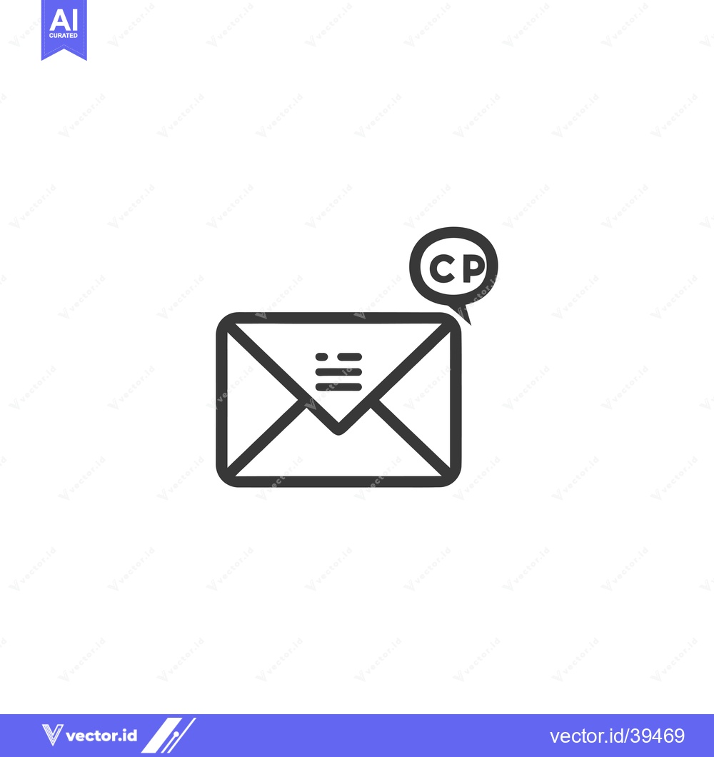 Premium Vector dari Email Envelope with Copyright Symbol Notification