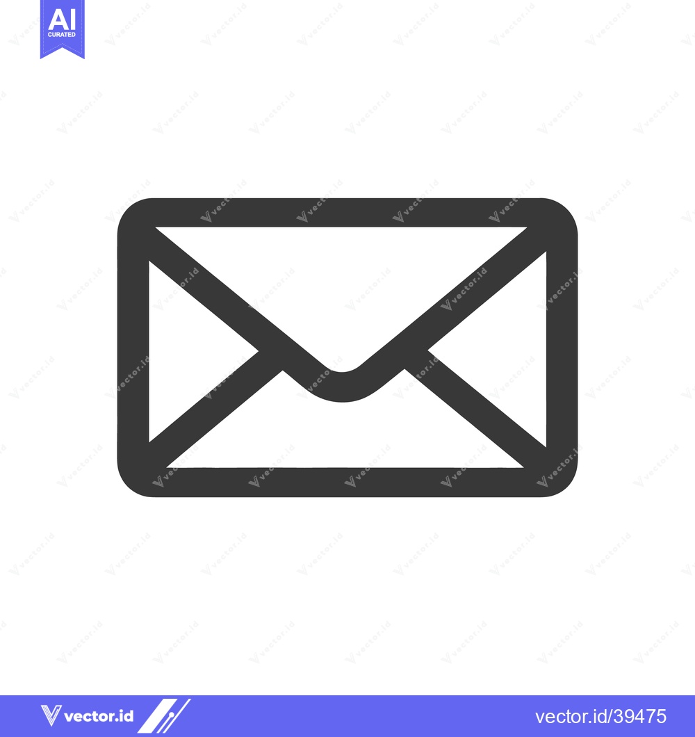 Premium Vector of A graphic depiction of a closed envelope or mail icon