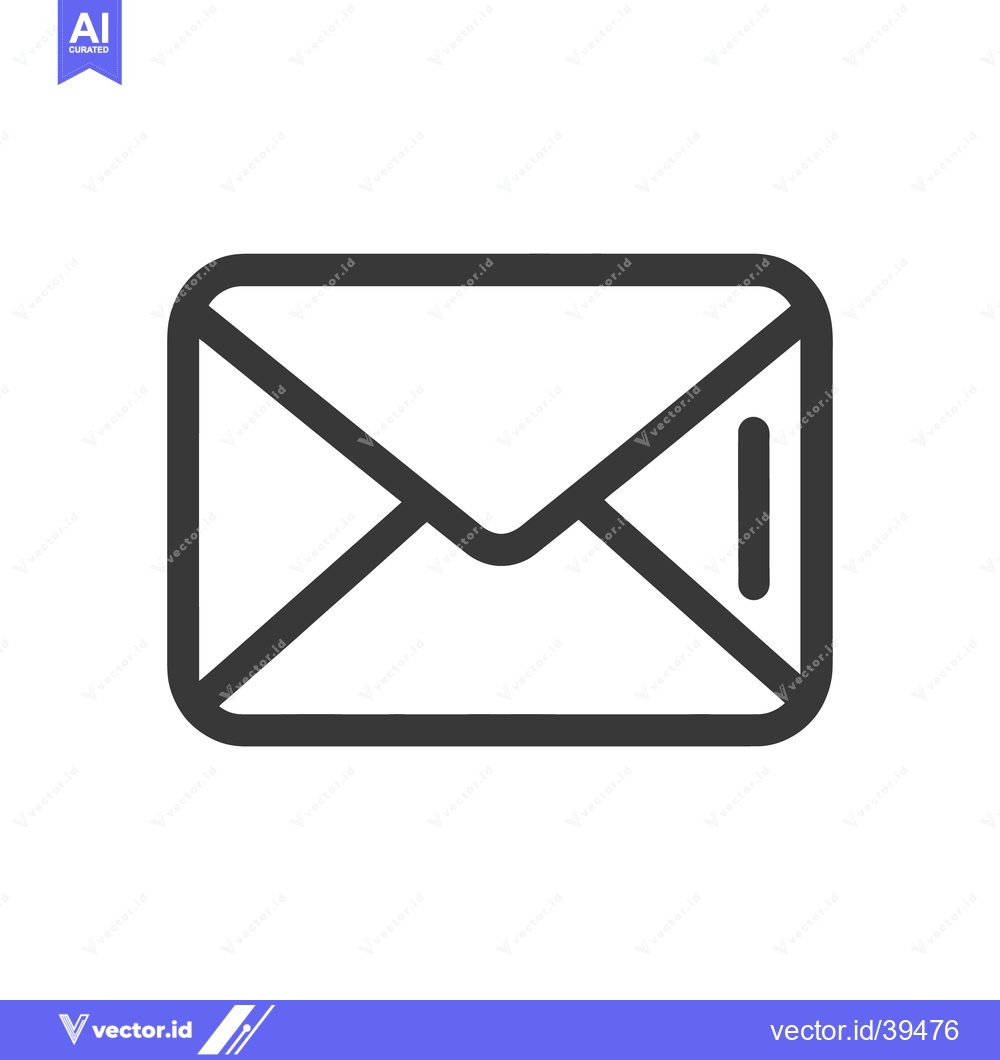 Premium Vector dari A simple icon depicting a closed envelope with a corner indicator