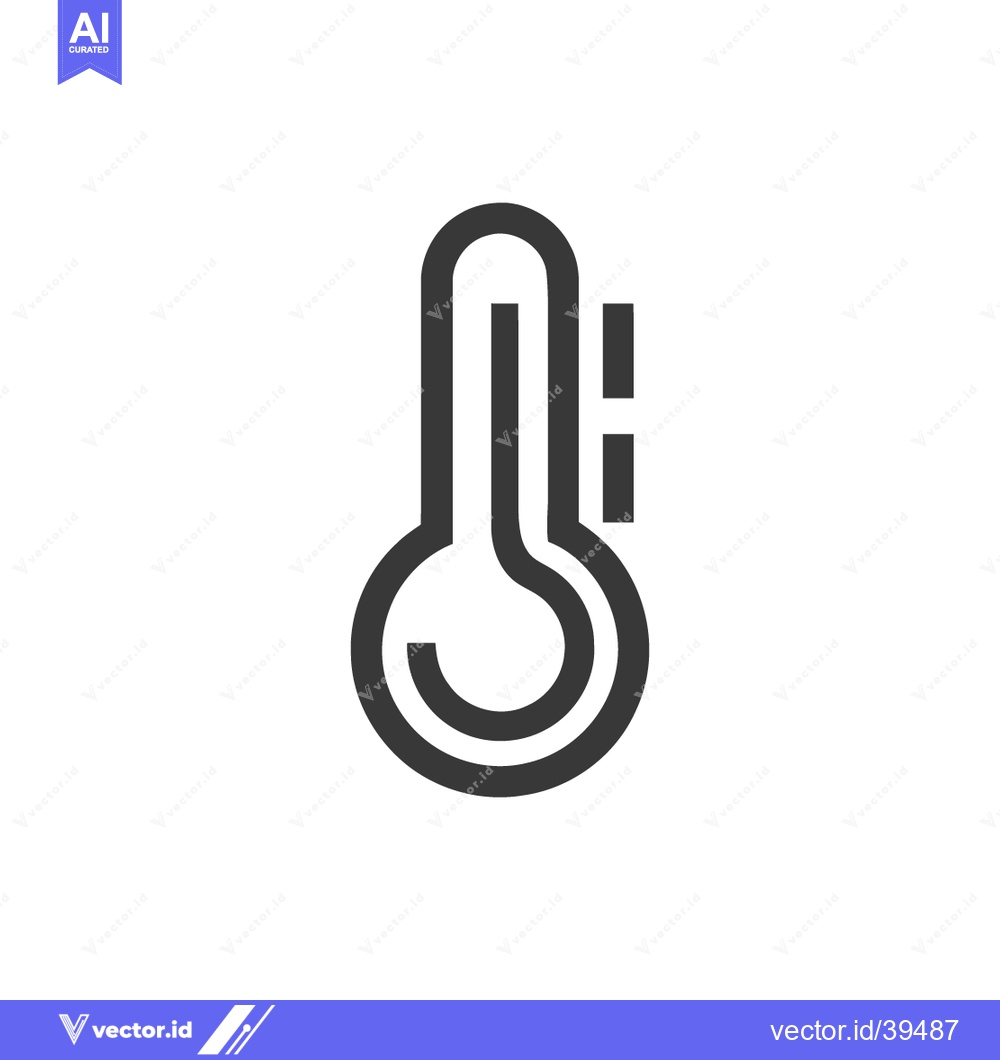 Premium Vector dari Minimalist Thermometer Icon: Temperature Measurement, Medical Symbol,