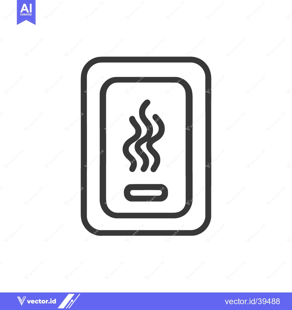 Premium Vector dari Minimalist Fireplace Icon: Cozy Warmth, Modern Design, Clean Lines