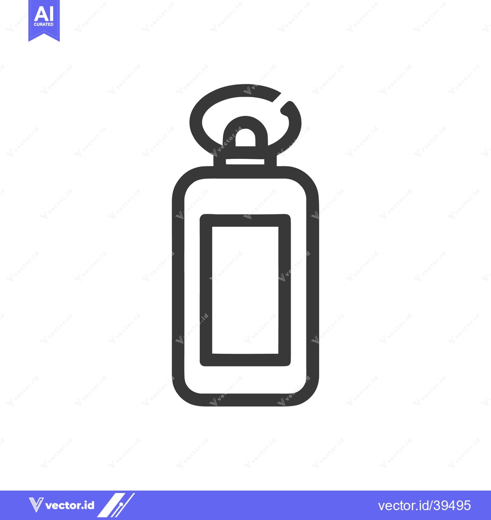 Premium Vector of Minimalist Perfume Bottle Icon: Elegant Fragrance Container Outline De