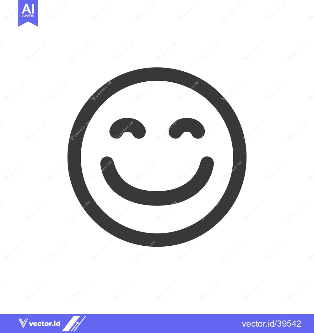 Premium Vector dari Minimalist Smiling Face Icon: Simple, Happy, and Expressive Design