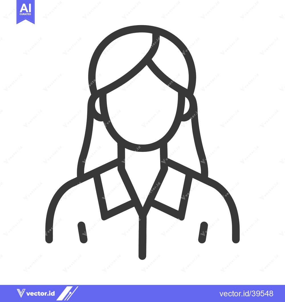 Premium Vector dari A simple line illustration depicting the silhouette of a woman