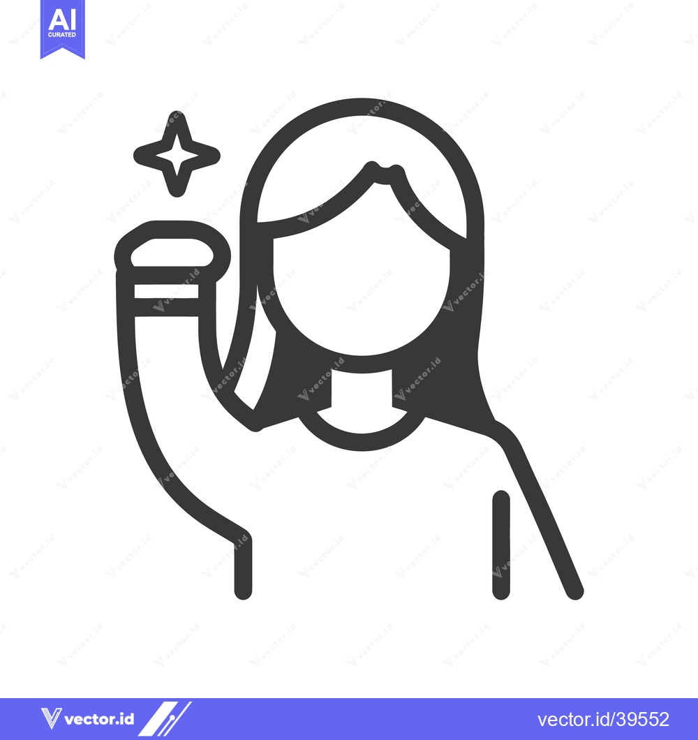 Premium Vector of A person raising their hand while holding a glowing object
