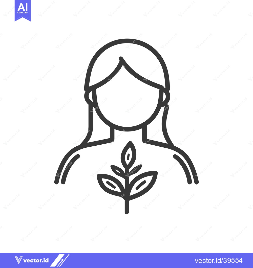 Premium Vector dari Illustration depicting a woman with plant life growing from her chest