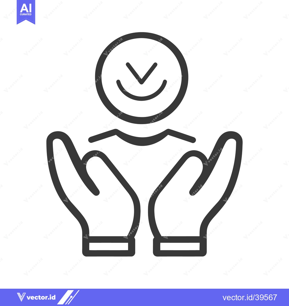 Premium Vector dari Illustration depicting a person receiving care from two open hands