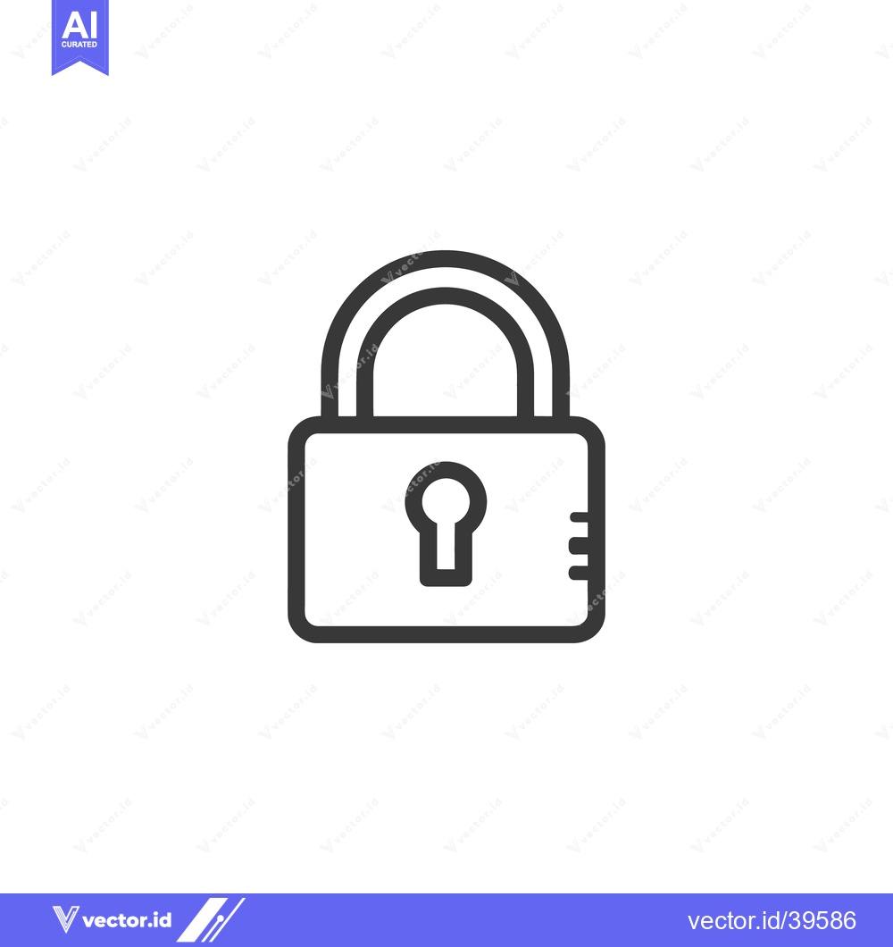 Premium Vector dari Minimalist Padlock Icon: Security, Protection, and Privacy Symbol