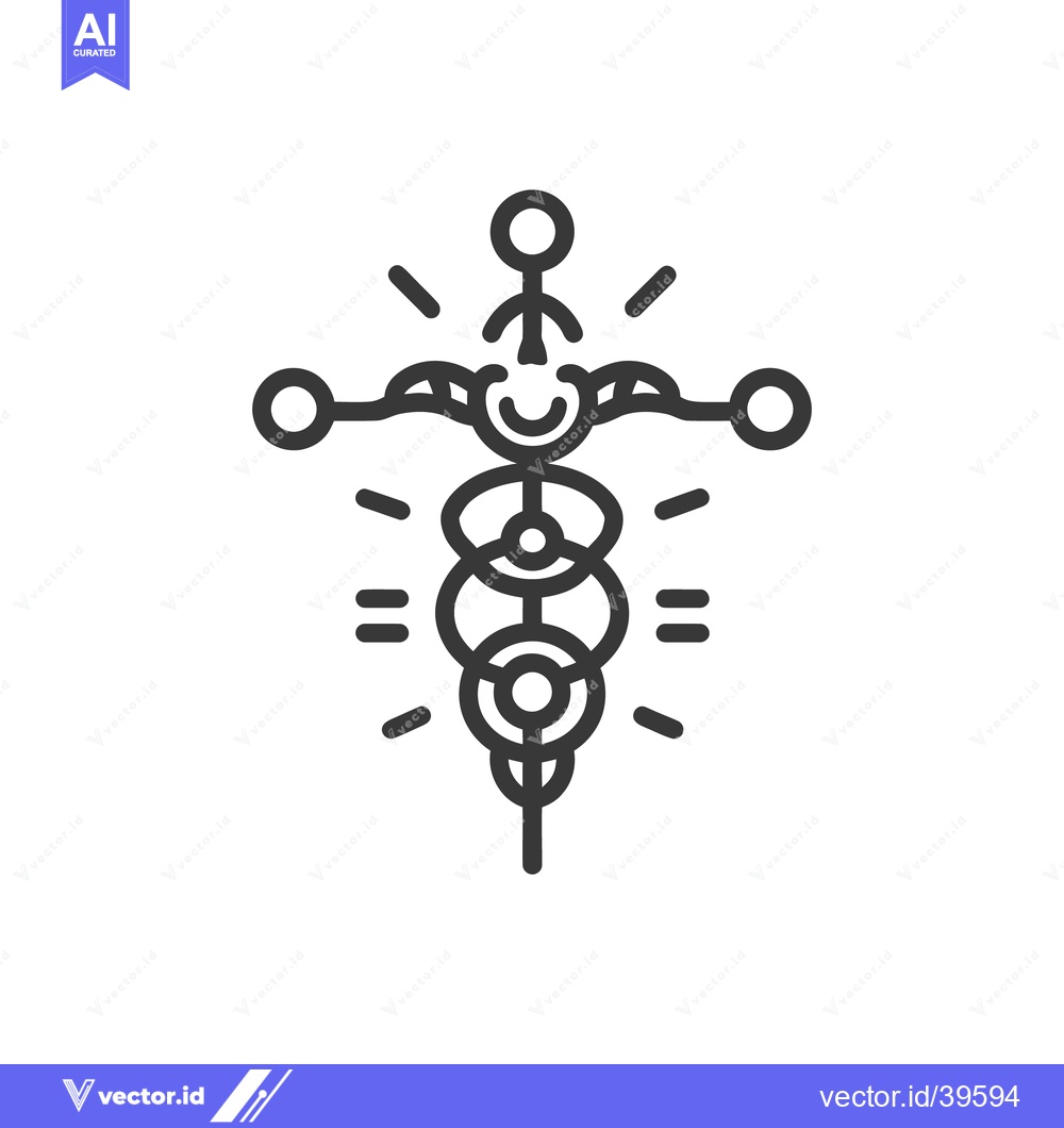 Premium Vector dari Mystical Symbol: Geometric Design with Circles and Lines on White Back