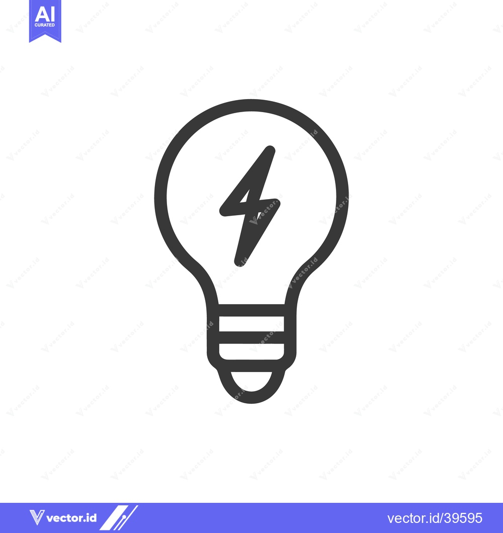 Premium Vector dari Lightbulb with Lightning Bolt: Idea Generation and Innovation Symbol