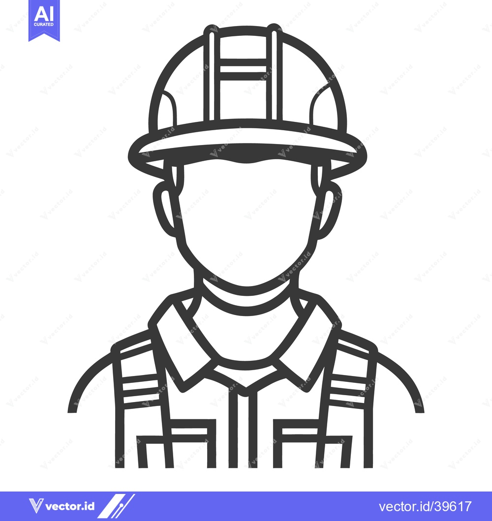 Premium Vector dari Illustration depicting a construction worker wearing protective safety
