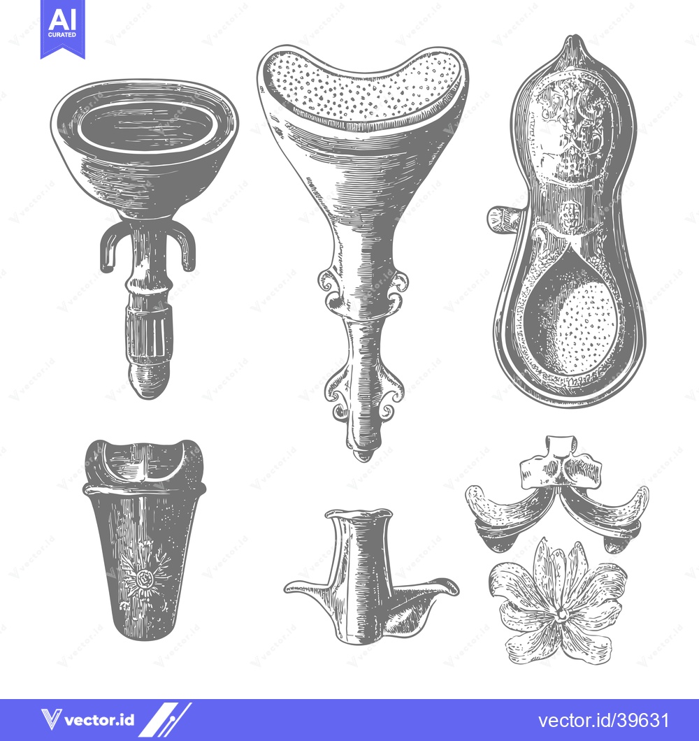 Premium Vector dari Engraved Illustration of Anatomical Flower Parts