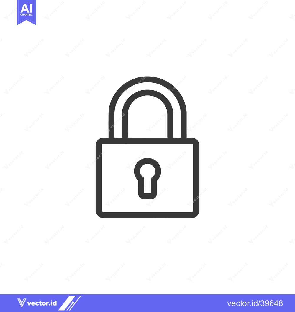 Premium Vector dari Minimalist Padlock Icon: Security, Protection, and Privacy Symbol