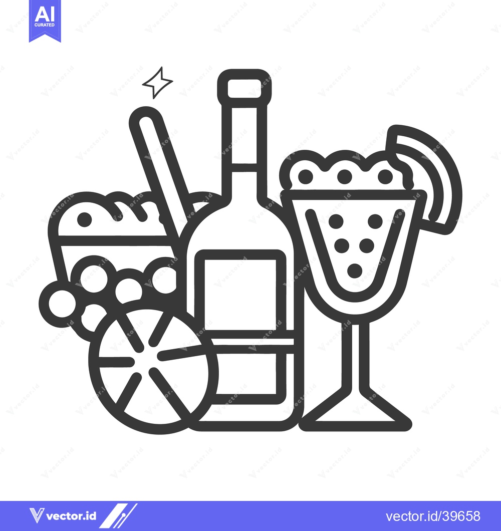 Premium Vector dari Vector illustration of various beverages and drink preparation items
