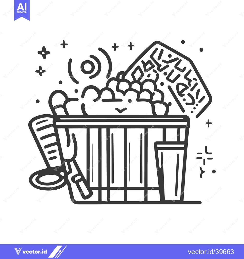 Premium Vector of A simple illustration depicting a bath filled with bubbles and accesso