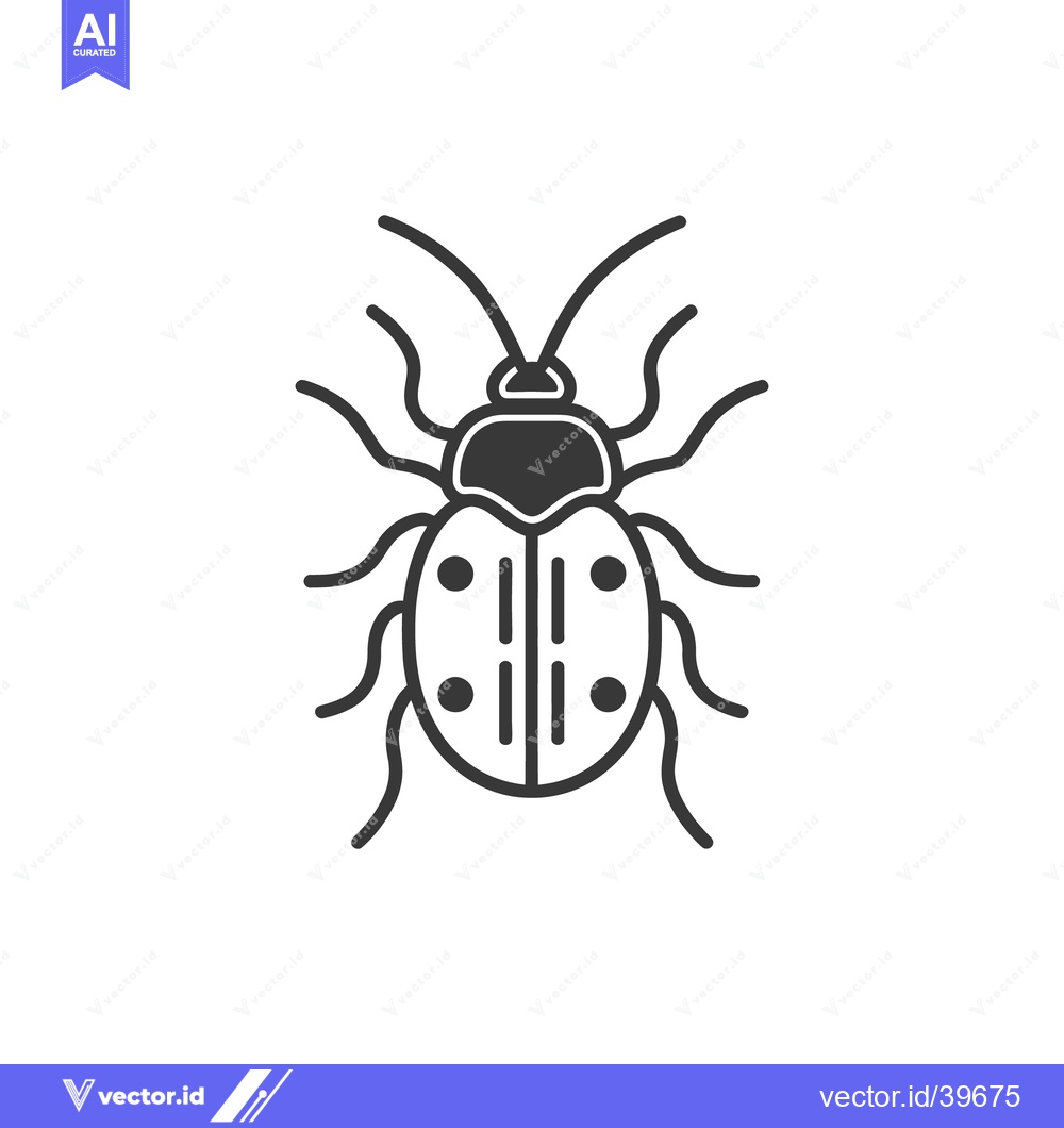 Premium Vector of The Illustration Depicts a Ladybug with Dotted Markings on its Back