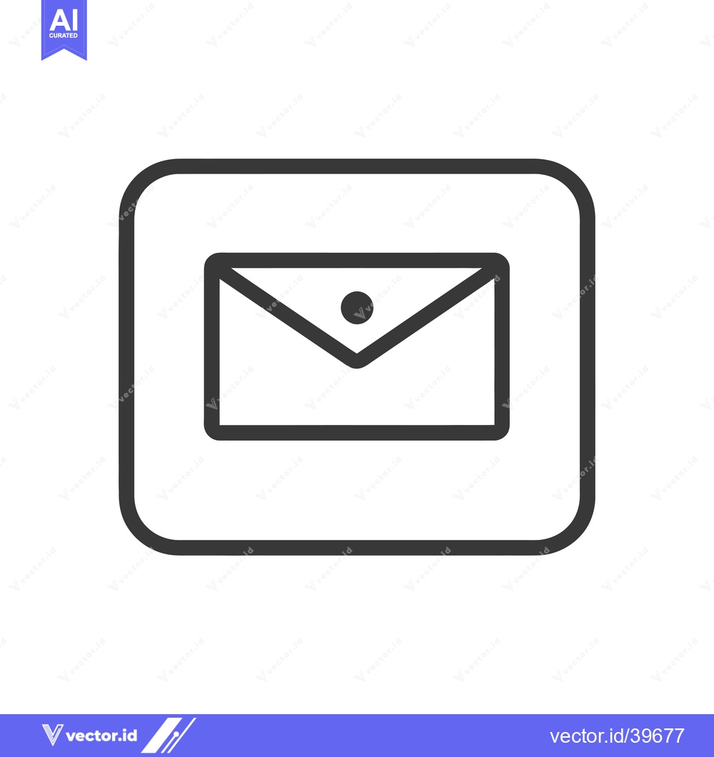 Premium Vector dari Envelope icon inside a square frame