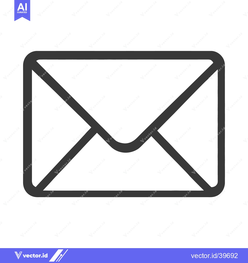 Premium Vector dari An isolated image of an envelope symbol on a white background